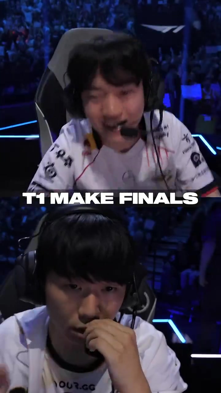 T1与GEN选手相爱：Faker开心摘下耳机 Chovy无奈挠头