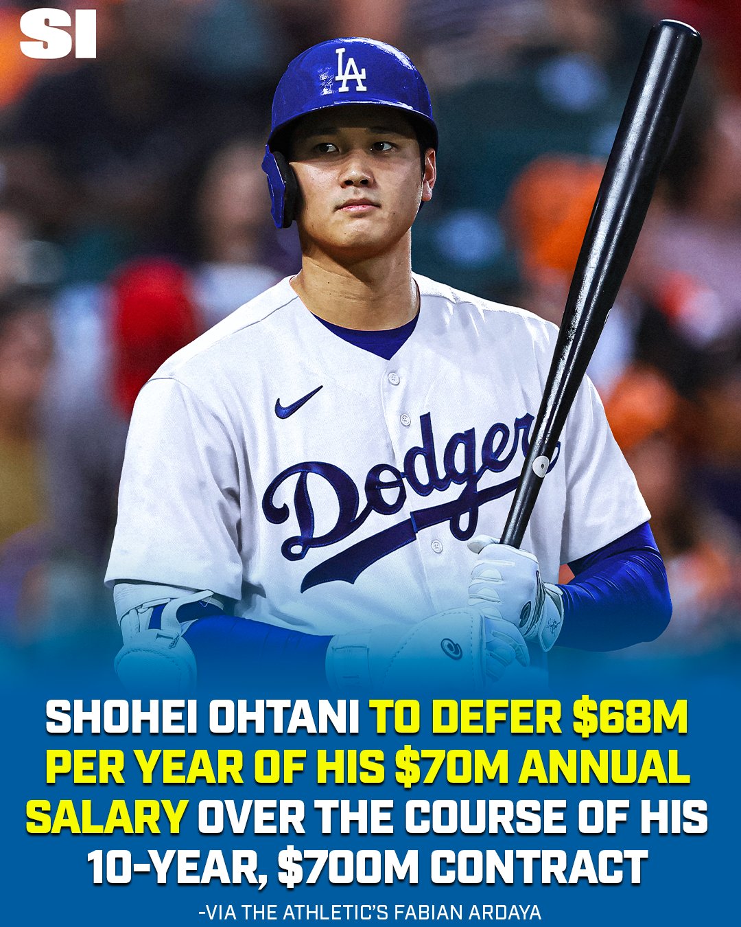 大谷翔平谈6.8亿美元延期付款：这将使道奇队能够投入更多资源签下其他球员